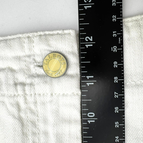 TALBOTS NWT Women's 16 Ivory Cream Curvy Stretch High Rise Flare Trouser Jeans - Picture 7 of 9